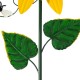 Glitzhome 48"H Metal Sunflower Yardstake with Thermometer Decor