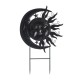 Glitzhome 36.25"H Metal Sun and Moon Yardstake or Wall Décor (Two Functions)