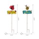 Glitzhome 42.25"H Set of 2 Metal and Wood Ladybug and Bee Yardstake