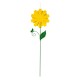 Glitzhome 51.75"H Set of 3 Oversized Metal Dimensional Flowers Yardstake or Wall Décor (Two Functions)