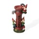 Glitzhome 16.5"H Solar Polyresin Water Pump Gnome Welcome Garden Statue