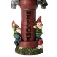 Glitzhome 16.5"H Solar Polyresin Water Pump Gnome Welcome Garden Statue