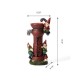 Glitzhome 16.5"H Solar Polyresin Water Pump Gnome Welcome Garden Statue