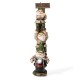 Glitzhome 25.5"H Polyresin Stacked Riding Gnome Garden Statue with Solar Powered Light