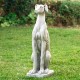 Glitzhome 32"H MGO Sitting Greyhound Dog Garden Statue