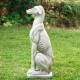 Glitzhome 32"H MGO Sitting Greyhound Dog Garden Statue