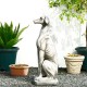 Glitzhome 32"H MGO Sitting Greyhound Dog Garden Statue