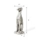 Glitzhome 32"H MGO Sitting Greyhound Dog Garden Statue