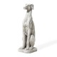 Glitzhome 32"H MGO Sitting Greyhound Dog Garden Statue