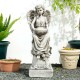 Glitzhome 31.25"H MGO Angel Garden Statue with a Birdbath