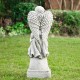 Glitzhome 31.25"H MGO Angel Garden Statue with a Birdbath