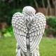 Glitzhome 31.25"H MGO Angel Garden Statue with a Birdbath