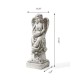 Glitzhome 31.25"H MGO Angel Garden Statue with a Birdbath