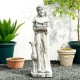 Glitzhome 36.25"H MGO St. Francis Garden Statue with a Bird Feeder