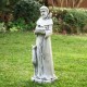 Glitzhome 36.25"H MGO St. Francis Garden Statue with a Bird Feeder