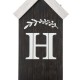 Glitzhome 42"H Wooden Washed Black "HOME" Porch Sign with Metal Planter