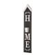 Glitzhome 42"H Wooden Washed Black "HOME" Porch Sign with Metal Planter