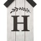 Glitzhome 42"H Wooden Washed White "HOME" Porch Sign with Metal Planter