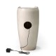 Glitzhome 29.25"H Oversized Sand Beige Ceramic Pot Fountain with Pump and LED Light