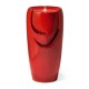 Glitzhome 29.25"H Oversized Red Ceramic Pot Fountain with Pump and LED Light