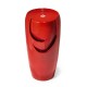 Glitzhome 29.25"H Oversized Red Ceramic Pot Fountain with Pump and LED Light