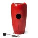 Glitzhome 29.25"H Oversized Red Ceramic Pot Fountain with Pump and LED Light