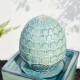 Glitzhome 35.75"H Oversized Turquoise Artichoke Pedestal Ceramic Fountain with Pump and LED Light