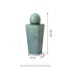 Glitzhome 35.75"H Oversized Turquoise Artichoke Pedestal Ceramic Fountain with Pump and LED Light