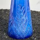 Glitzhome 27.5"H Cobalt Blue Two Birds Embossed Plant Pattern Pedestal Ceramic Fountain with Pump and LED Light