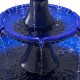 Glitzhome 45.25"H Oversized Cobalt Blue 3-Tier Ceramic Outdoor Fountain with Pump and LED Light