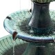 Glitzhome 45.25"H Oversized Turquoise 3-Tier Ceramic Outdoor Fountain with Pump and LED Light