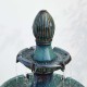 Glitzhome 45.25"H Oversized Turquoise 3-Tier Ceramic Outdoor Fountain with Pump and LED Light