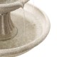 Glitzhome 47.25"H Oversized Sand Beige Terrazzo Resin 3-Tier Outdoor Fountain with Pump and Light