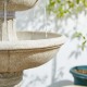 Glitzhome 47.25"H Oversized Sand Beige Terrazzo Resin 3-Tier Outdoor Fountain with Pump and Light