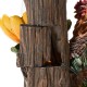 Glitzhome 28.5"H Farmhouse Sunflowers and Birdhouse Resin Outdoor Fountain with Pump and Light