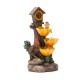 Glitzhome 28.5"H Farmhouse Sunflowers and Birdhouse Resin Outdoor Fountain with Pump and Light