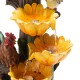 Glitzhome 28.5"H Farmhouse Sunflowers and Birdhouse Resin Outdoor Fountain with Pump and Light