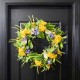 Glitzhome 22"D Artificial Poppy and Lilac Wreath