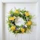 Glitzhome 22"D Artificial Poppy and Lilac Wreath