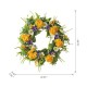 Glitzhome 22"D Artificial Poppy and Lilac Wreath