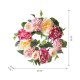 Glitzhome 22"D Artificial Peony and Hydrangea Wreath