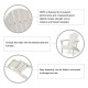 Elm PLUS 3-Piece Outdoor Patio White HDPE Folding Adirondack Chairs and 20"D Side Table Set