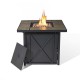 Elm PLUS 24.75"H X 30"W 50000-BTU Square Tiles Top Aluminum Propane Fire Pit Table with Polyester Cover