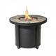 Elm PLUS 32"D 30000-BTU Round Slates Top Aluminum Propane Fire Pit Table with Polyester Cover