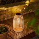 Glitzhome 9.75"H White Metal Woven Solar Powered Outdoor Hanging Lantern