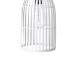 Glitzhome 9.75"H White Metal Woven Solar Powered Outdoor Hanging Lantern