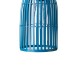 Glitzhome 9.75"H Blue Metal Woven Solar Powered Outdoor Hanging Lantern