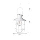 Glitzhome 9.75"H White Metal Wire Solar Powered Outdoor Hanging Lantern