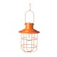 Glitzhome 9.75"H Orange Metal Wire Solar Powered Outdoor Hanging Lantern