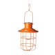 Glitzhome 9.75"H Orange Metal Wire Solar Powered Outdoor Hanging Lantern